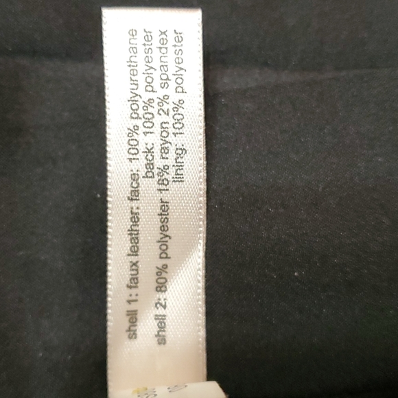 THE LIMITED faux leather skirt 8 black checkered - Picture 4 of 6